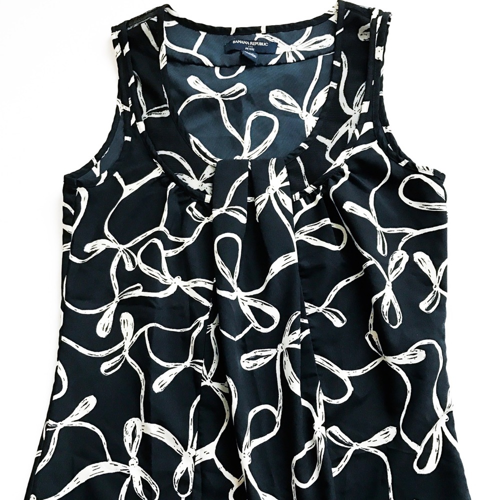 Banana Republic Printed Ribbon Sleeveless Small